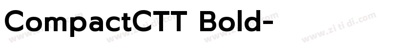 CompactCTT Bold字体转换